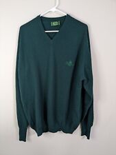 Peter Scott Sweater Men's 44 Green 100% Cashmere Pullover Long Sleeve picture