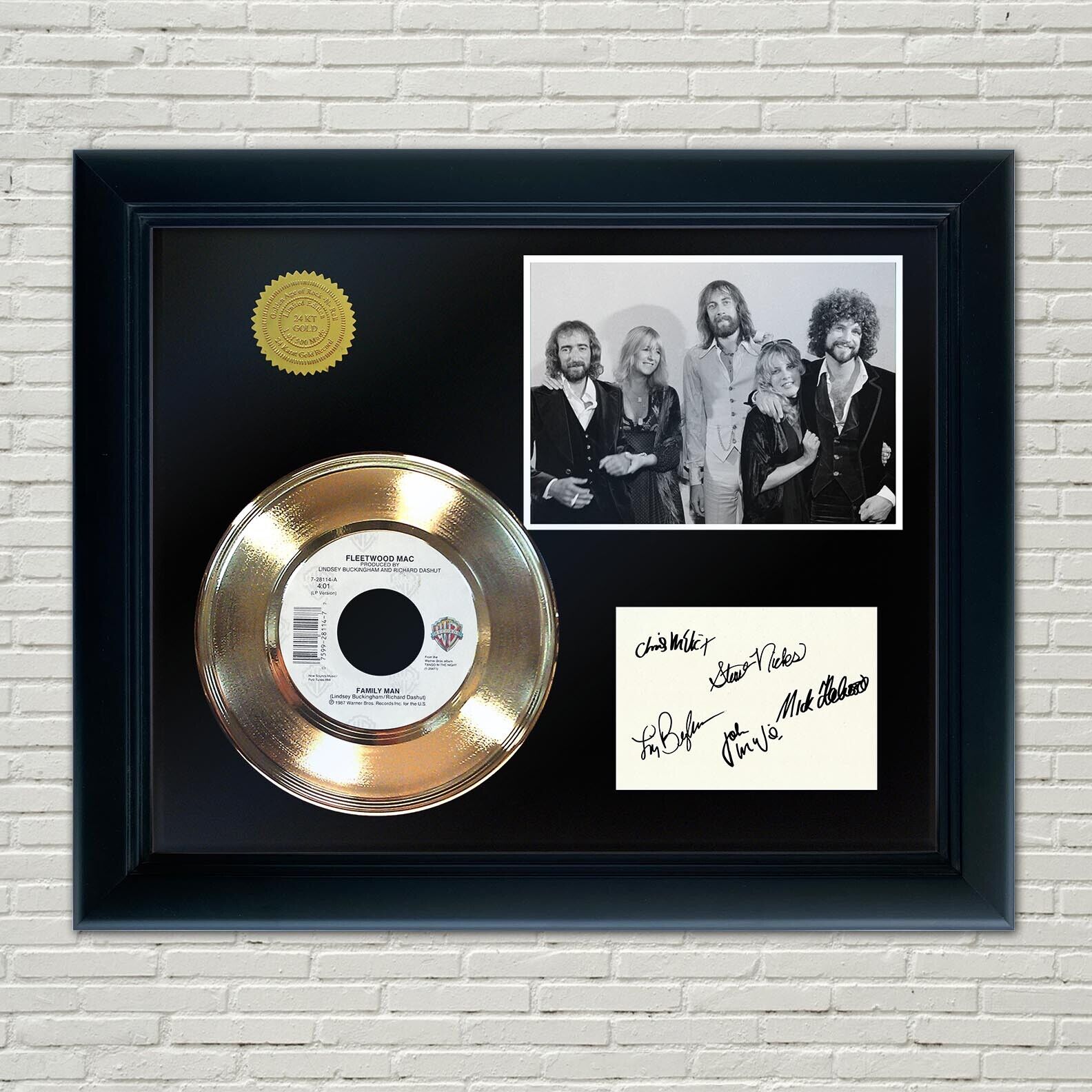 Fleetwood Mac Framed 45 Gold Record Reproduction Signature Display 2