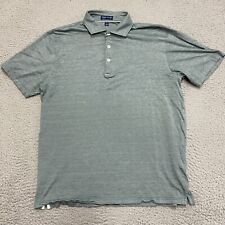 Peter Millar Crown Crafted Polo Shirt Mens Medium Green Stretch Casual Golf picture