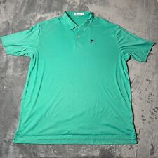 Peter Millar Polo Shirt Mens 2XL XXL Green Featherweight UPF 50+ Golf Topography picture