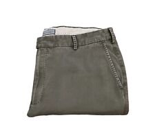 Peter Millar Men’s Raleigh Washed Twill Flat Front Chino Pants 38 Green/Gray picture