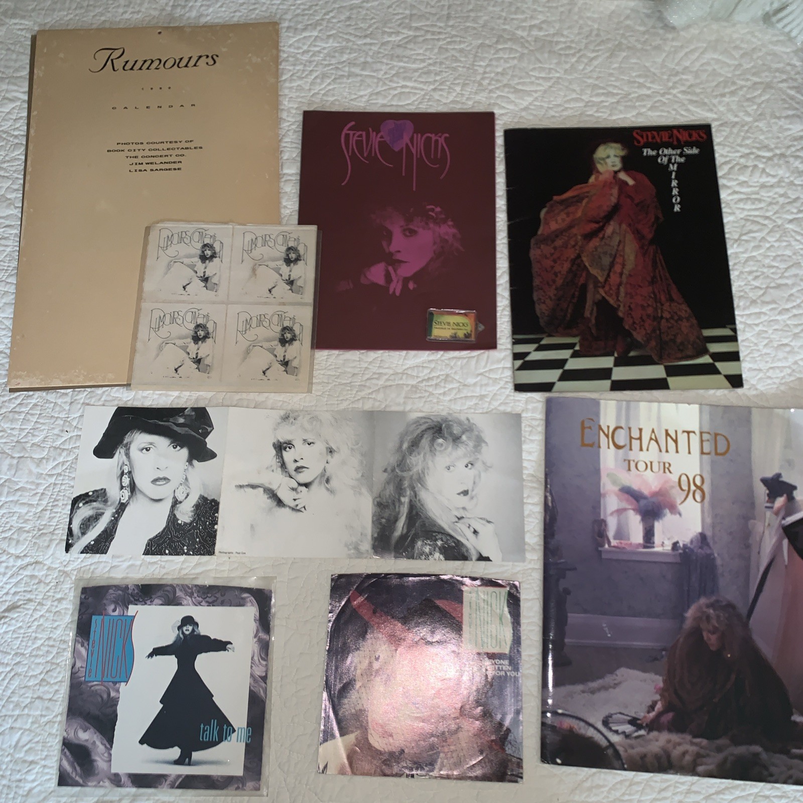 Stevie Nicks Lot Of Collection Tour Books Record Sleeves Prints Calendar Etc