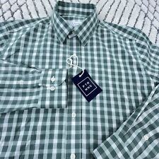 Peter Manning Shirt Men Sz 3 Green Check Button Up Everyday Dress Standard Fit picture