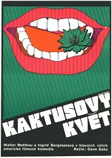 CACTUS FLOWER Original Czech A3 Movie Poster 1969 GOLDIE HAWN WALTER MATTHAU picture