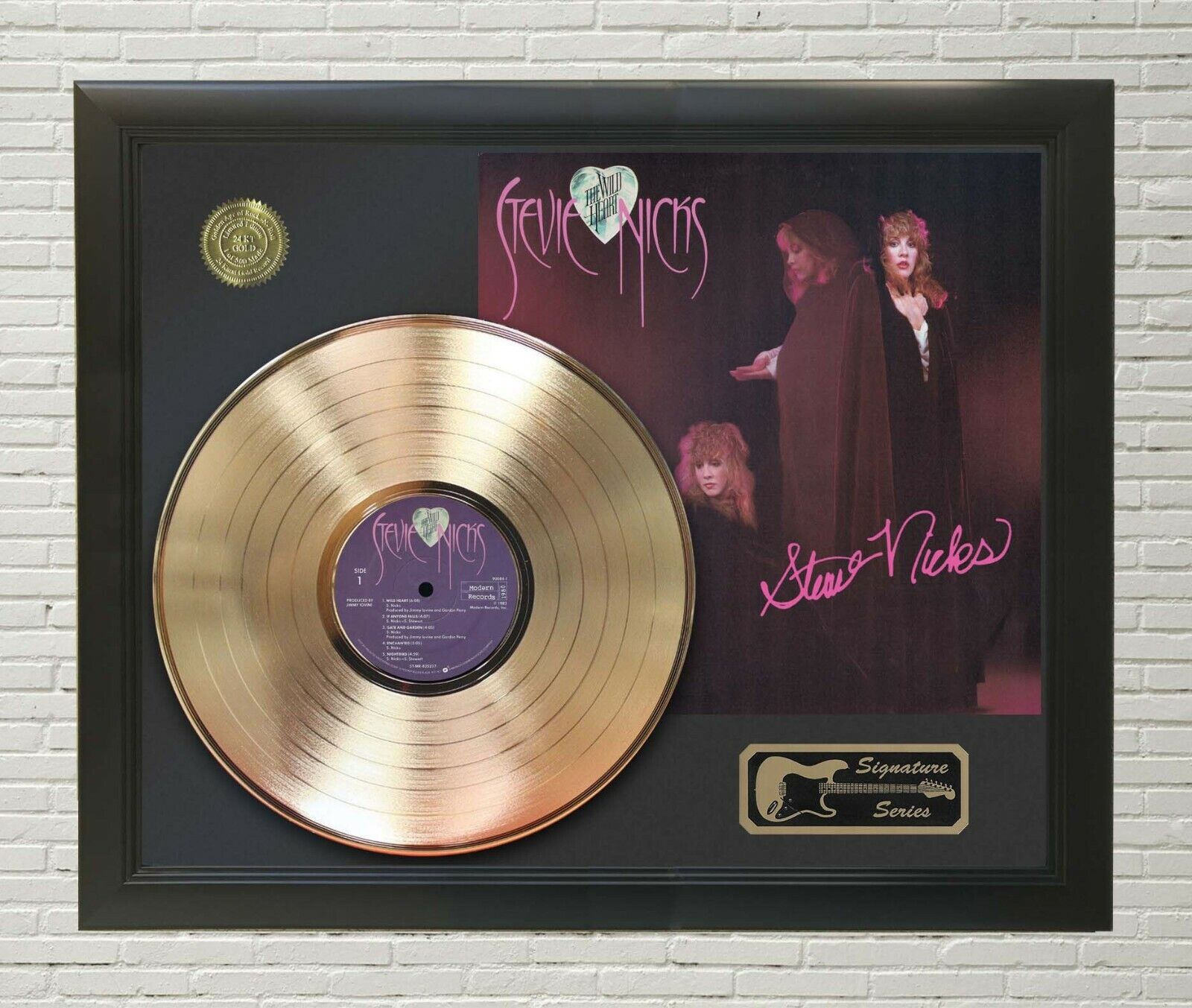 Stevie Nicks Framed LP Record Reproduction Signature Display  