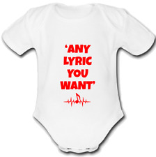 Peter @ Green babygrow Baby vest grow music present custom LYRIC RED picture