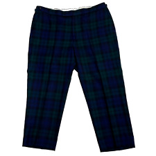 Peter Macarthur & CO Mens 42 Green Blue Blackwatch Plaid Pants Wool Scotland picture