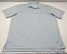Peter Millar Summer Comfort Polo Golf Shirt Men XXL Blue Green White Striped picture