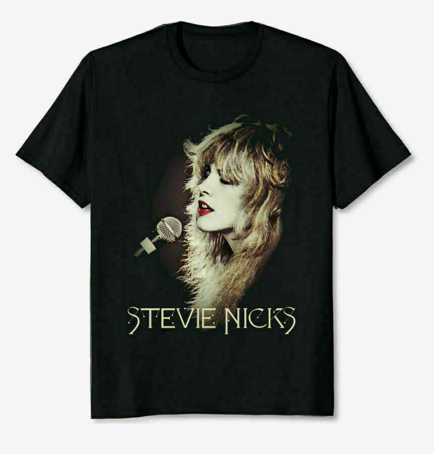 Stevie- Nicks Singer Unisex Black T Shirt Music Tee Gift Black Cotton Vintage Stevie- Nicks Singer Unisex Black T Shirt Music Tee Gift Black Cotton Vintage