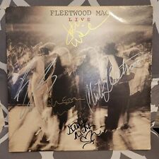 Fleetwood Mac signed lp Live 1980 , 5 members, Original Album, Vintage Vinyl Rec picture