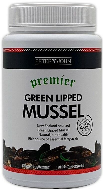 Peter&John New Zealand Green Lipped Mussel 5000 500 Capsules