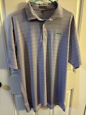 Peter Millar Summer Comfort Desert Mountain Golf Polo Size XL Purple With Green picture