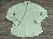 Masters Peter Millar Adult Shirt Adult Large Green Plaid Button Long Sleeve Mens picture