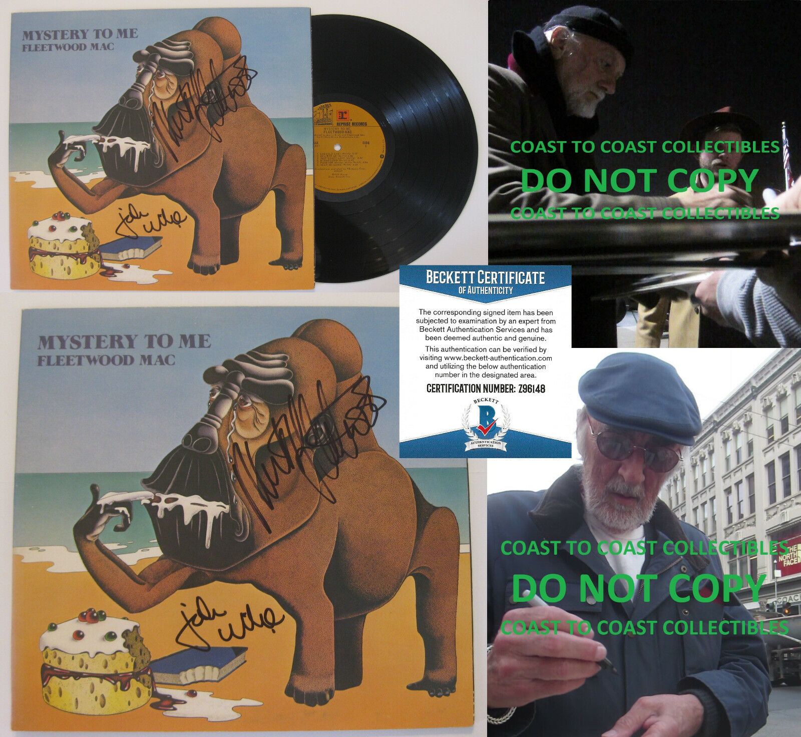 Mick Fleetwood John McVie autographed Fleetwood Mac album vinyl proof Beckett