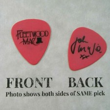 FLEETWOOD MAC John McVie novelty signature guitar pick (W-2308) picture
