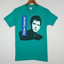 Vintage Peter Gabriel 1986 Shirt Adult Medium Green Short Sleeve Single Stitch picture