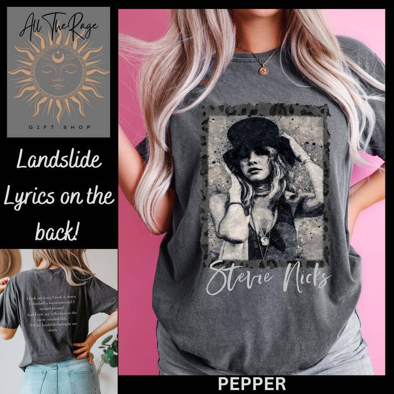 Stevie Nicks Landslide Lyrics Shirt Stevie Stevie Nicks Fan Concert