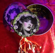 Custom Stevie Nicks Mini Red Christmas Tambourine Ormament In Storage Tin picture