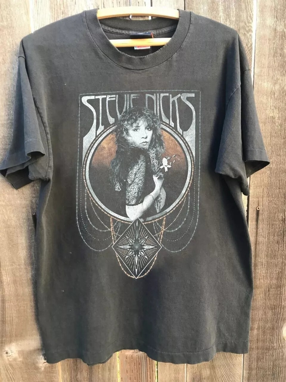 90s Stevie Nicks Fleetwood Mac New Design Charcoal Short Sleeve Unisex T shirt