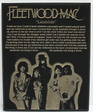 Fleetwood Mac Laser Etched Lyrics & Band Art Black Leatherette Plaque  picture