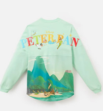 Spirit Jersey Disney Peter Pan Mint Green Long Sleeve Shirt Adult Size L picture