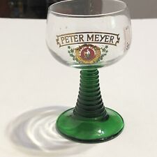 Peter Meyer Wine Germany Roemer Beehive Green WINE Cordial glasses VTG MCM (1) picture