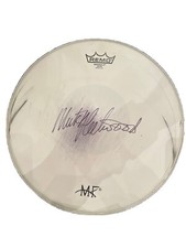 MICK FLEETWOOD MAC SIGNED STAGE USED DRUMHEAD AND STAGE USED CUSTOM DRUMSTICKS picture