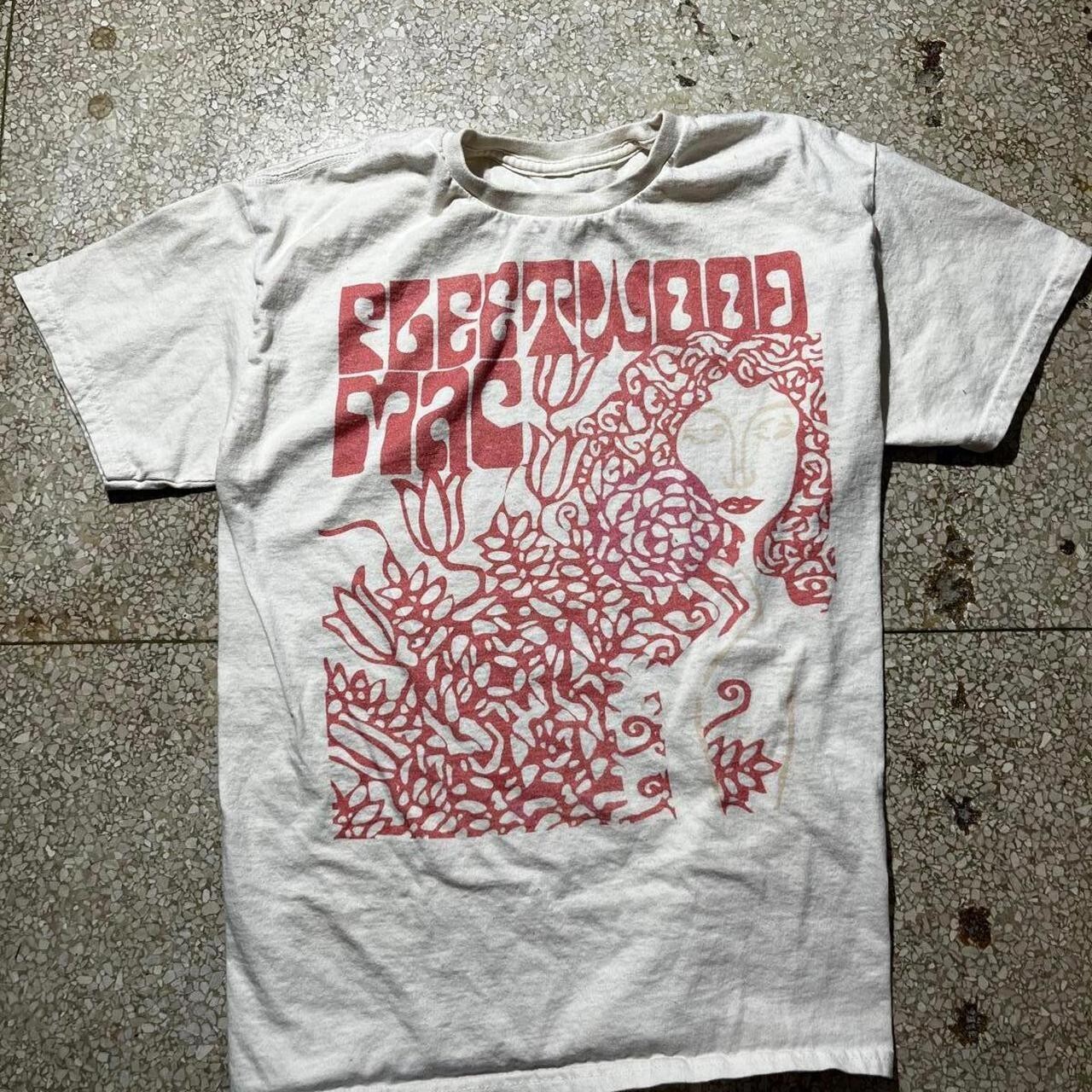 Fleetwood Mac rock music concert short sleeve white color shirt KV34711 Fleetwood Mac rock music concert short sleeve white color shirt KV34711