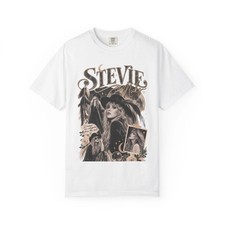 Stevie Nicks Vintage washed Rock Singer portrait T-Shirt FREESHIP picture