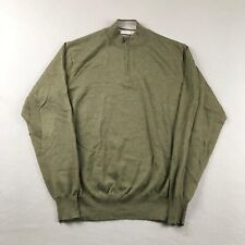 Peter Millar Sweater Mens Large Green Merino Wool Long Sleeves Pullover NWOT picture