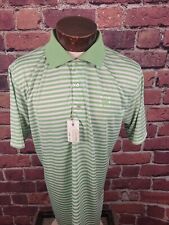 Peter Millar Summer Comfort Men's XL Green White Short Sleeve Golf  Shirt New ðŸ›º picture