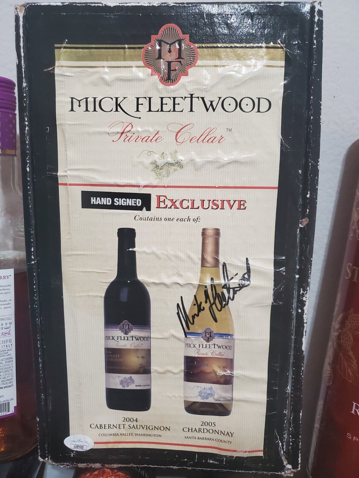 Mick Fleetwood Signed Wine And Chardonnay