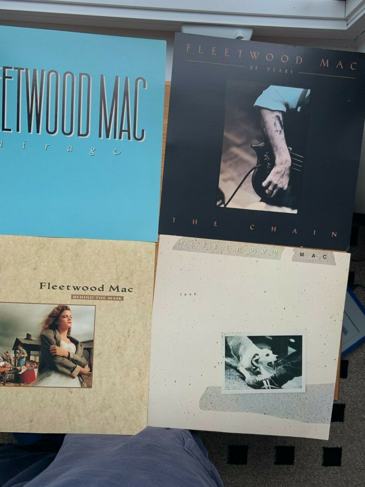 FLEETWOOD MAC 4 Album Flats, Mirage/The Chain/Tusk/Behind The Mask