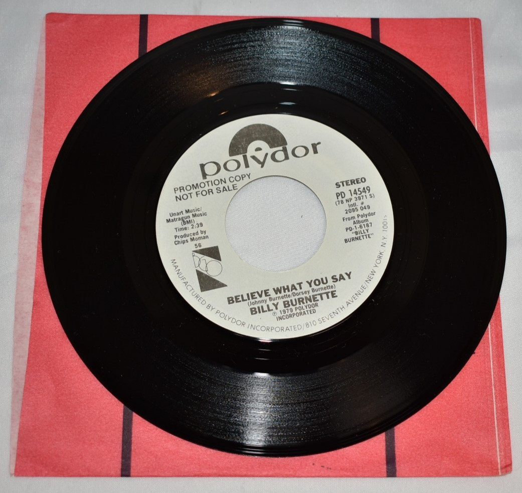 Billy Burnette - Believe What You Say (Promo) 7