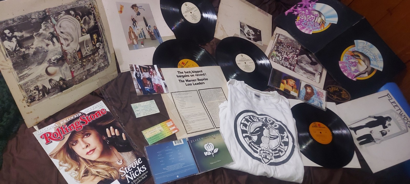FLEETWOOD MAC Lifetime Collection LOT Ticket Stubs Vinyl Records Cd STEVIE Nicks