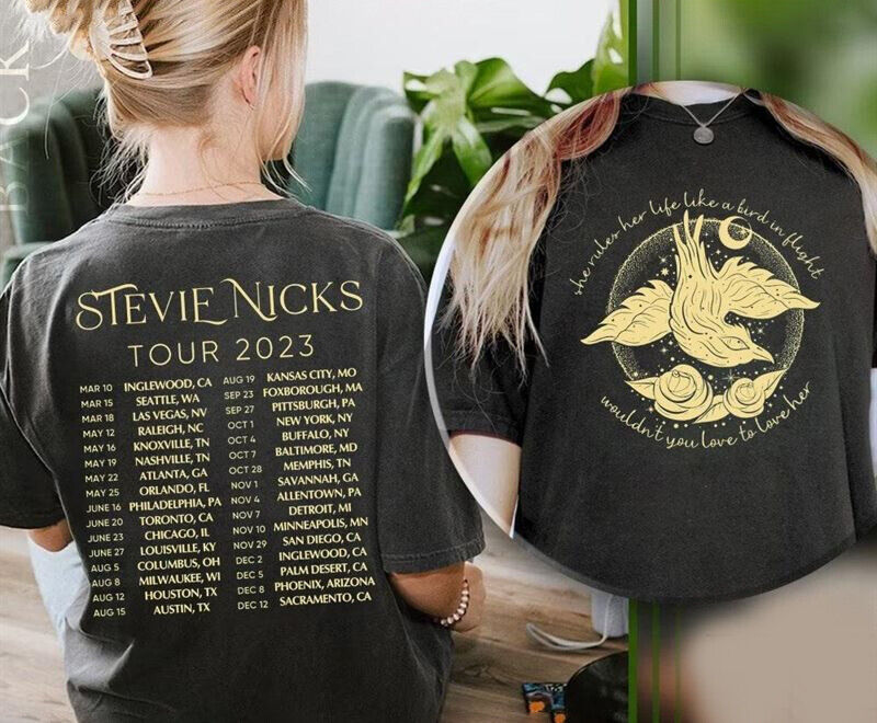 Stevie Nicks Bird In Flight Rhiannon Tour 2023 Live in Concert T-Shirt