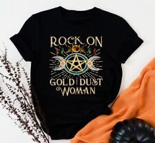 Rock On Gold Dust Woman Stevie Nicks Fleetwood Mac Vintage Style Music T-Shirt picture