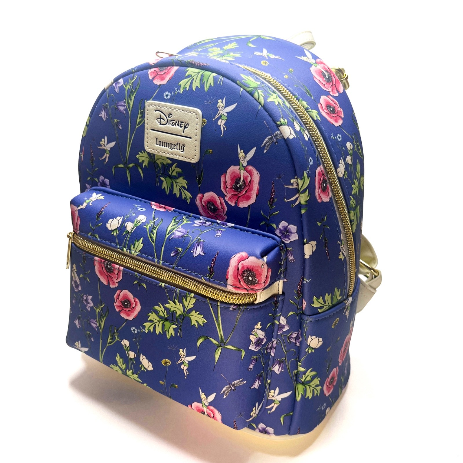 Disney Loungefly Tinker Bell Peter Pan Floral Blue Pink Green Mini Backpack NWT Disney Loungefly Tinker Bell Peter Pan Floral Blue Pink Green Mini Backpack NWT