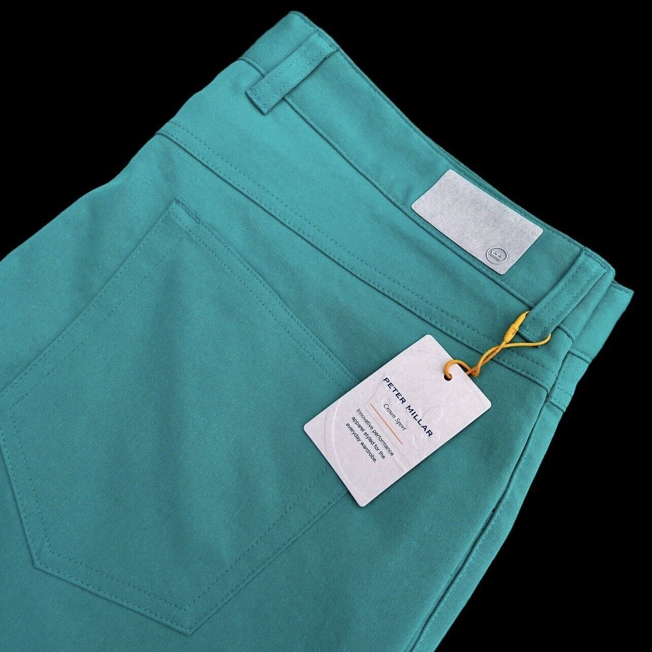 Peter Millar Crown Sport EB66 5 Pocket Performance Pants Green 36x32 $160