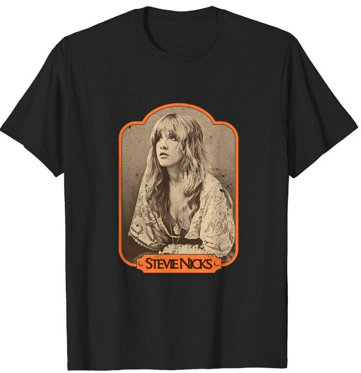 Stevie-Nicks T shirt Funny Birthday Black Cotton Tee Vintage Gift For Men Women 