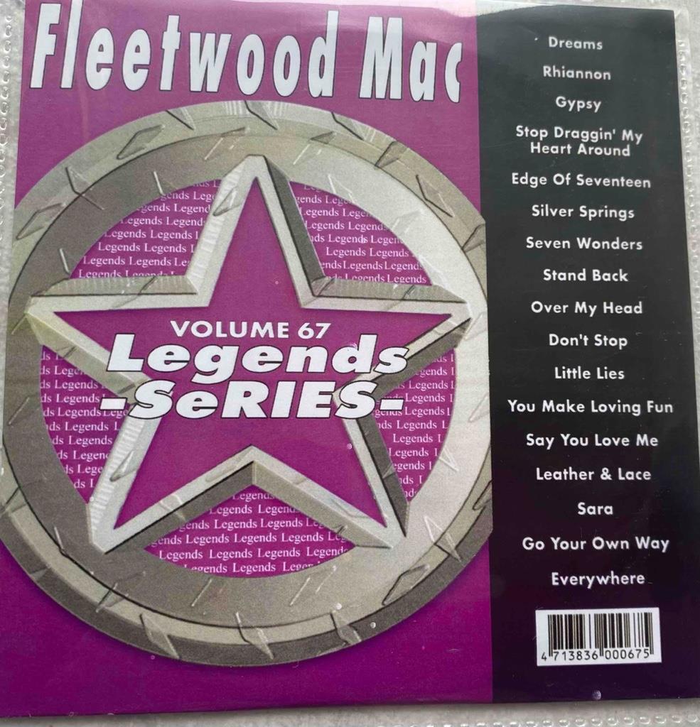 LEGENDS KARAOKE CDG FLEETWOOD MAC #67 OLDIES POP ROCK 17 SONGS DREAMS GYPSY
