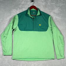 Peter Millar Masters 1/4 Zip Mens M Green Hybrid Fleece Pullover Sweater Golf picture