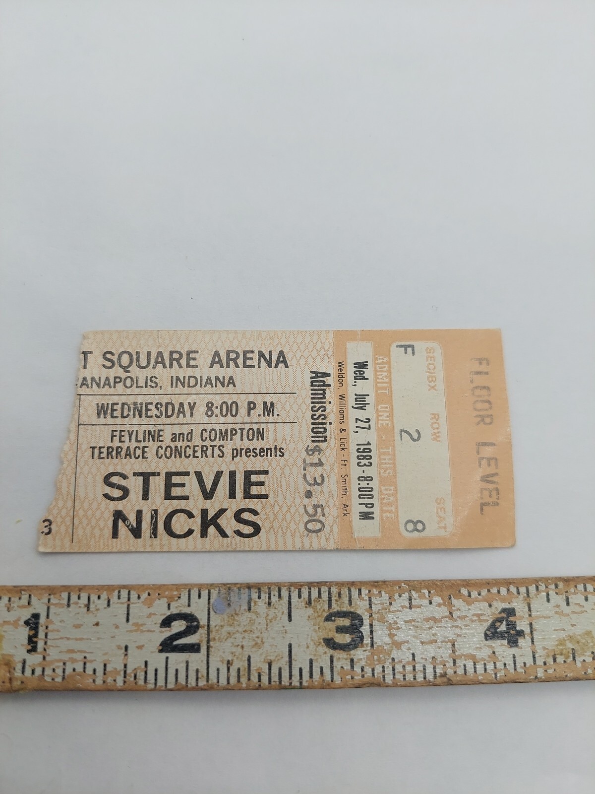 STEVIE NICKS VINTAGE TICKET STUB 1983 MARKET SQUARE ARENA INDIANA for ...