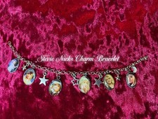 Custom Stevie Nicks Charm Bracelet with glass cabochon charms picture