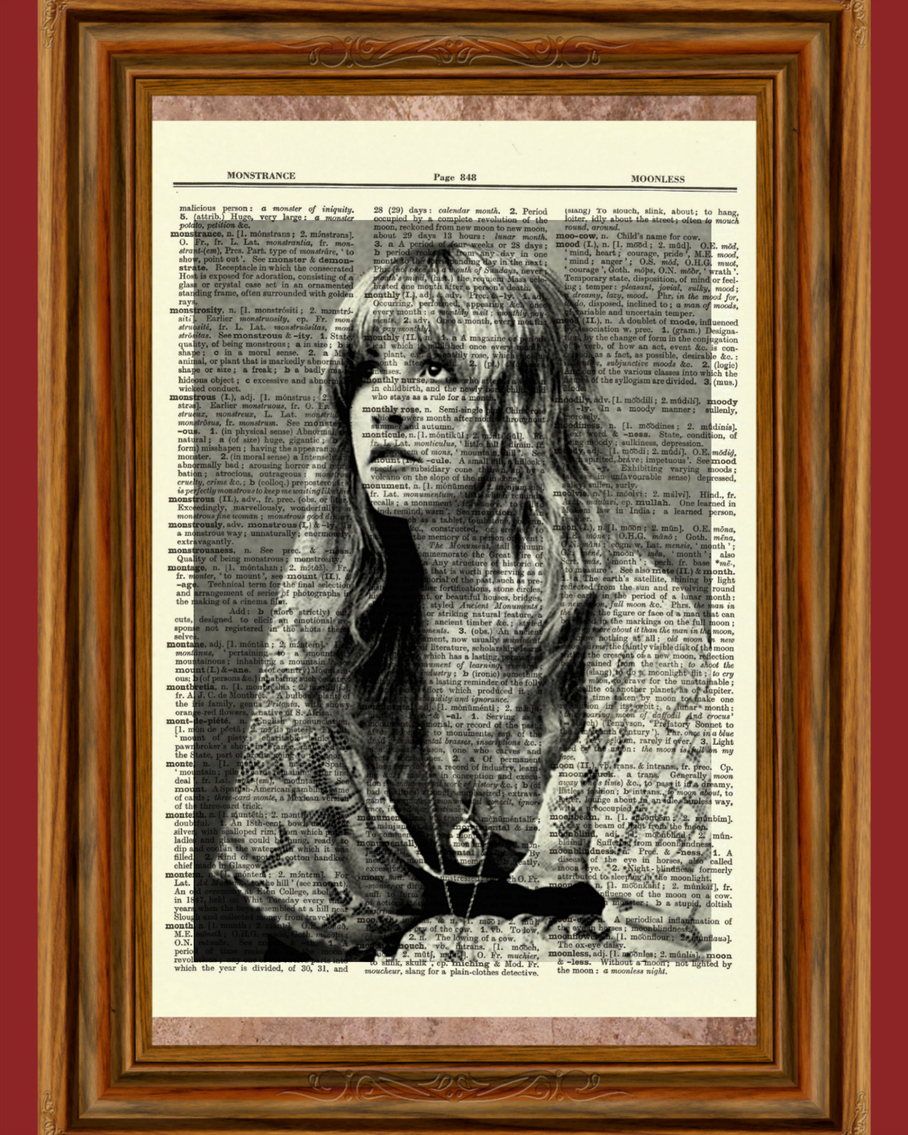 Stevie Nicks Vintage Dictionary Art Print Poster Picture Fleetwood Mac Singer
