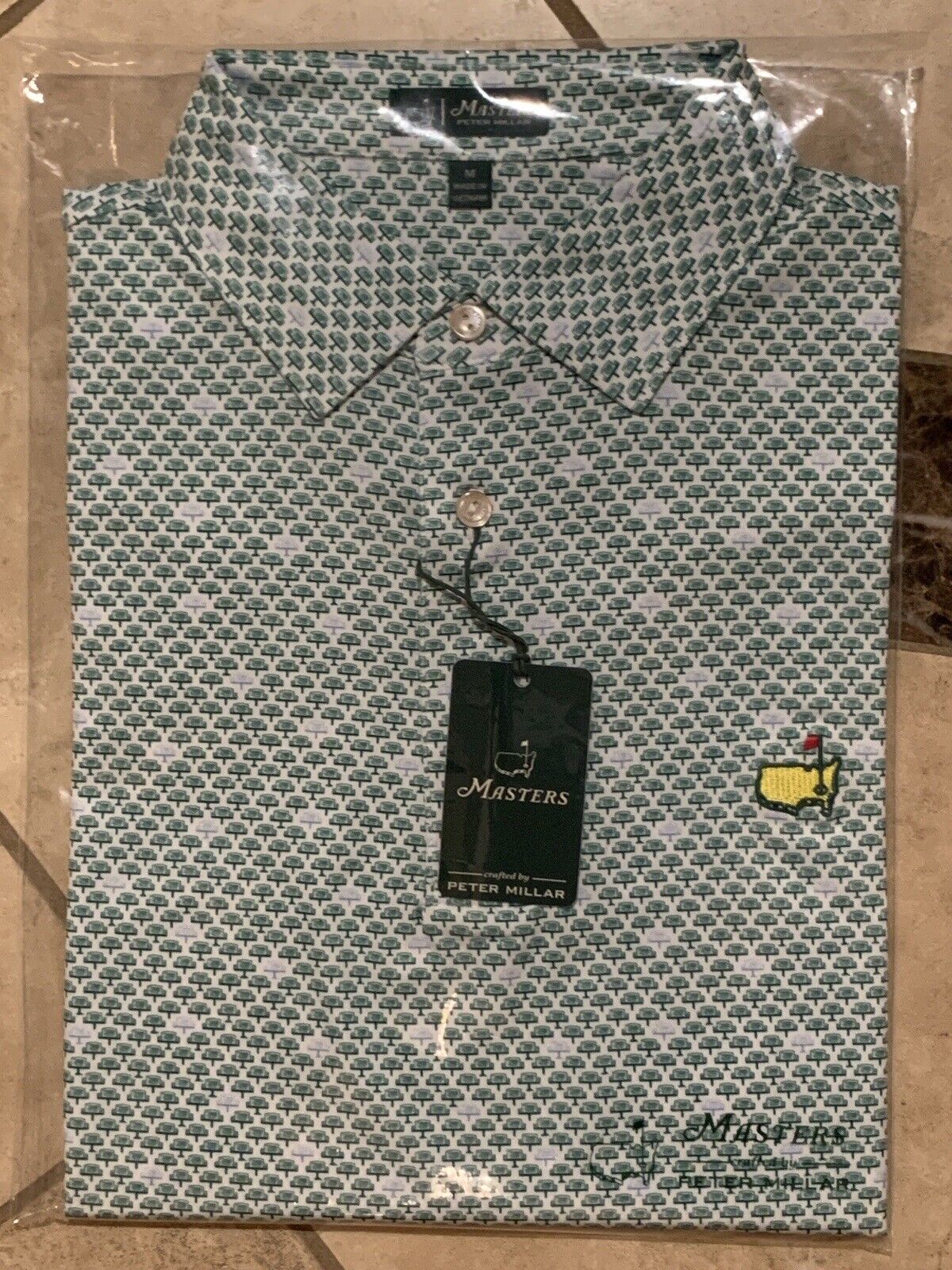 SOLD OUT RARE 2024 Masters Peter Millar Leaderboard Green Polo Medium ANGC NWT