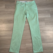 Peter Millar Pants Mens Size 36x35 Light Green Chino Cotton Flat Front Casual picture