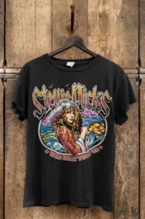 #Stevie Nicks 1983 Wild Heart Tour Retro T shirt vtg Men Women shirt MIT0182
