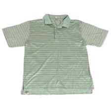 Peter Millar Golf Shirt Polo Mint Green Cotton Short Sleeve Mens Sz L picture