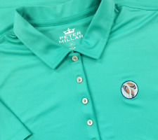 Peter Millar Performance Polo Shirt Women XL Green E4 Short Sleeve Golf 50+ UPF picture